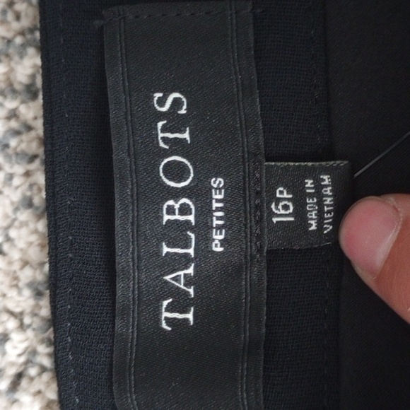 Talbots Womens Skirt Sz 16P Black Flippy Office Career Suit Work Church Winter - Picture 4 of 8